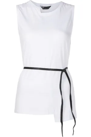 Uma Raquel Davidowicz Top asimétrico con cintura lazada