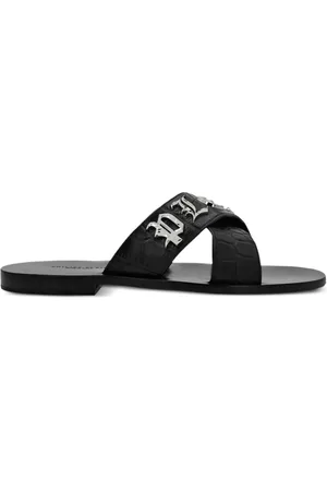 Philipp Plein Sandalias con placa del logo