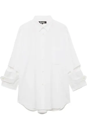 Comme des Garçons Camisa de popelina con abertura