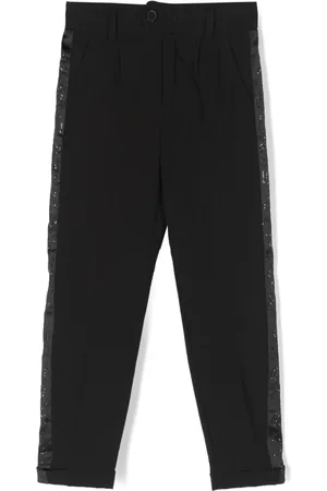 John Richmond Pantalones de vestir con apliques de cristal