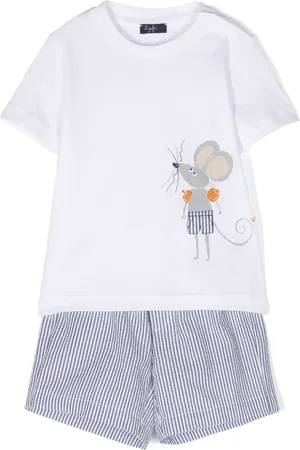 Il gufo Conjunto de bermudas con estampado gráfico
