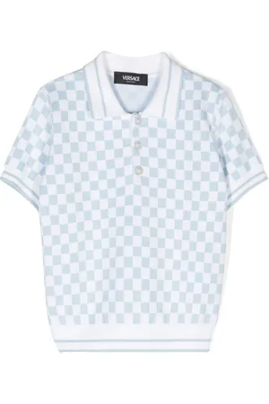 VERSACE Polo con motivo ajedrezado