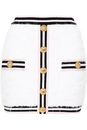 Balmain Minifalda Maze con monograma