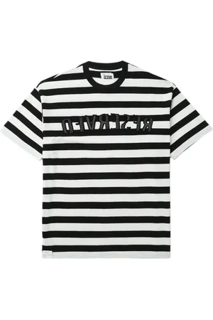 Izzue Camiseta a rayas con aplique del revés