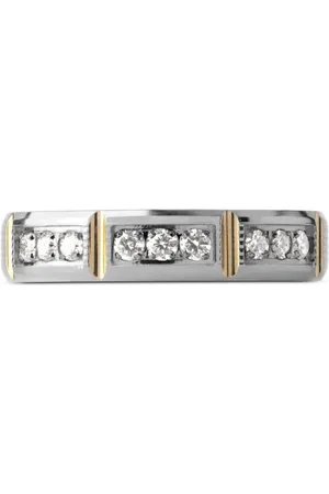 Officina Bernardi Anillo Lumen en oro blanco y amarillo de 18 ct con diamante