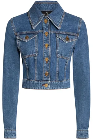 Etro Chaqueta vaquera con bordado Pegaso