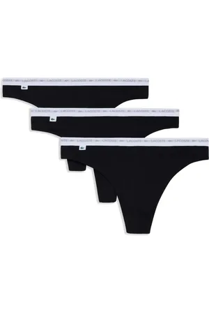 Lacoste Pack de tres tangas con logo en la cinturilla