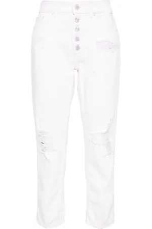 Dondup Vaqueros capri con efecto envejecido