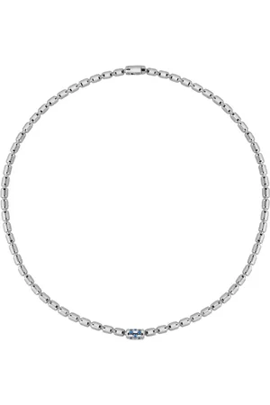 Officina Bernardi Collar Lumen de oro blanco de 18 ct con diamantes y zafiro
