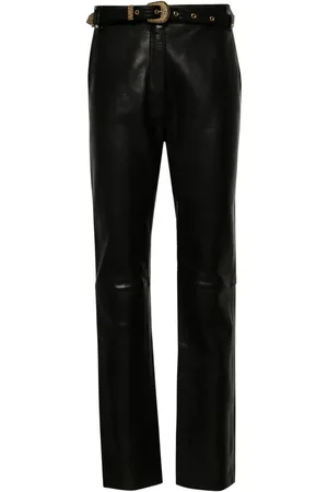 Balmain Pantalones de talle alto con cinturón