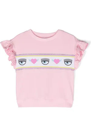 Chiara Ferragni Camiseta con motivo Eyelike y volantes