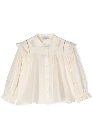 Etro Blusa con cuello mao y volantes
