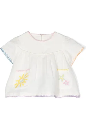 Stella McCartney Blusa acampanada con diseño bordado