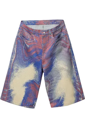 Camper Pantalones vaqueros cortos con motivo de espirales