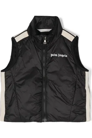 Palm Angels Chaleco acolchado con logo estampado