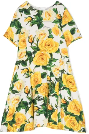 Dolce & Gabbana Vestido acampanado con estampado de rosas