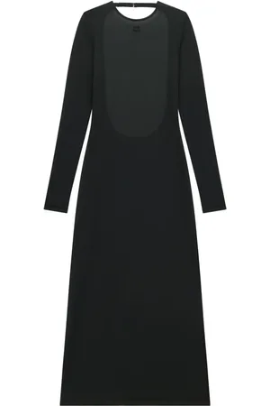 Courrèges Vestido midi con espalda descubierta