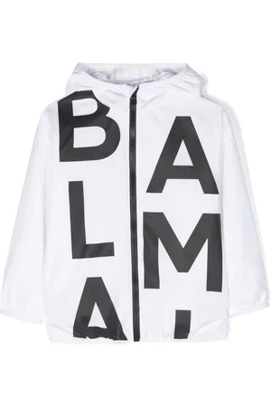 Balmain Chaqueta con capucha y logo