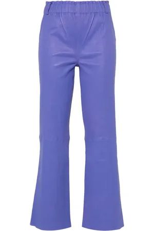 arma leder Pantalones anchos Ferrara de talle alto