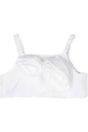 DOUUOD KIDS Top corto con aplique floral