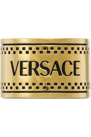 VERSACE Anillo grueso con logo en relieve