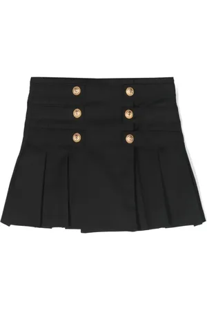 Balmain Falda cruzada plisada