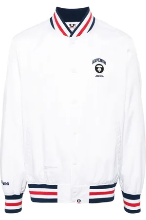 A Bathing Ape Chaqueta bomber con ribete a rayas