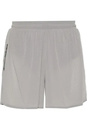 Y-3 Pantalones cortos de running a cuadros