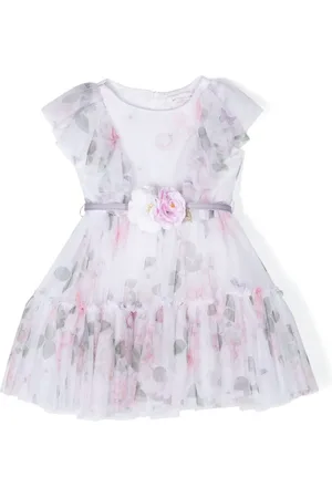 MONNALISA Vestido con rosa estampada