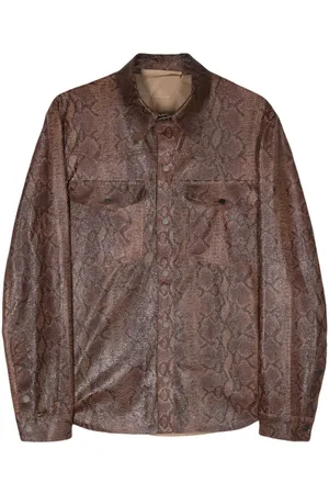 SALVATORE SANTORO Chaqueta con estampado de piel de serpiente