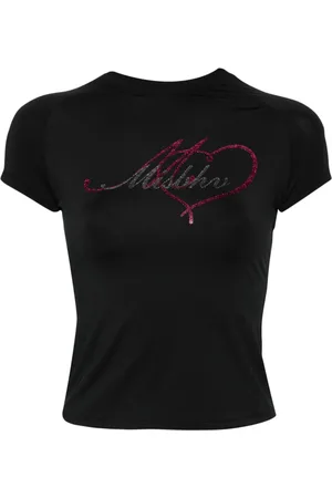 MISBHV Camiseta con logo de purpurina