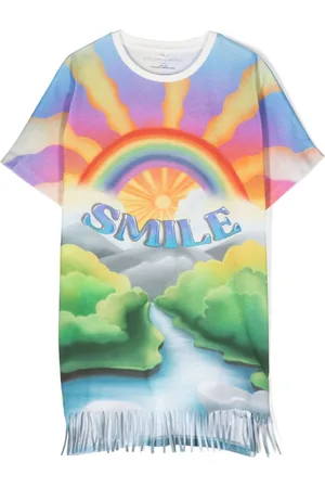Stella McCartney Vestido estilo camiseta con motivo de ilustración