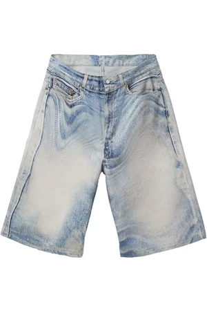 Camper Pantalones vaqueros cortos con motivo de espirales