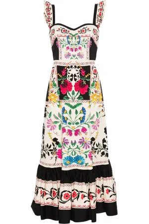 La DoubleJ Vestido largo Gingerbread con motivo floral