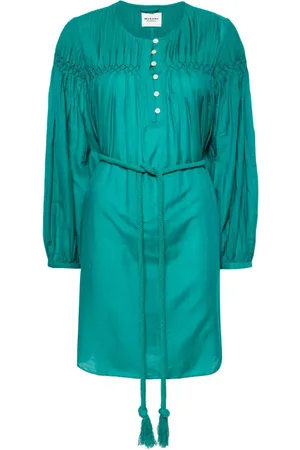 Marant Etoile Vestido corto Adeliani con cinturón
