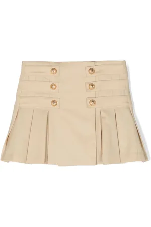 Balmain Falda cruzada plisada