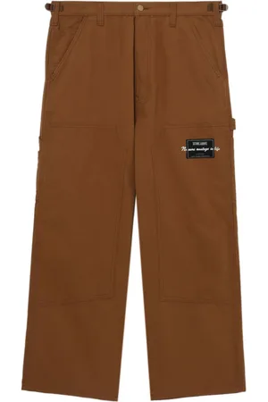 Izzue Pantalones anchos con parche del logo