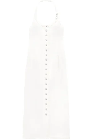 Courrèges Vestido vaquero con cuello halter