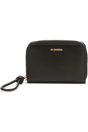 Jil Sander Cartera con cremallera y placa del logo