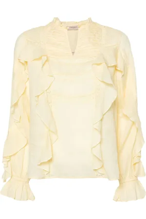 Twin-Set Blusa con volantes y encaje