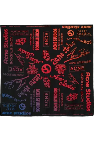 Acne Studios Fular con logo estampado