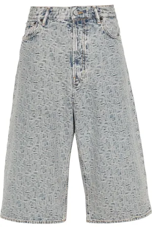 Acne Studios Pantalones vaqueros cortos con monograma