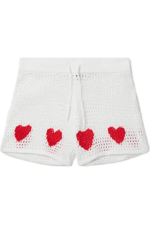 Stella McCartney Pantalones cortos con motivo de corazón