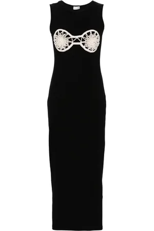 MAGDA BUTRYM Vestido largo con detalle de ganchillo