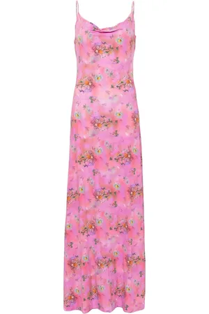 MACCAPANI Vestido largo Ita con estampado floral