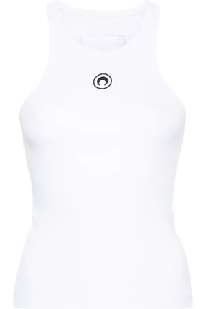 Marine Serre Top con bordado Crescent Moon
