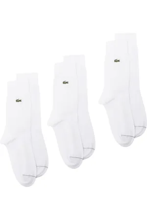 Lacoste Pack de tres pares de calcetines con logo bordado