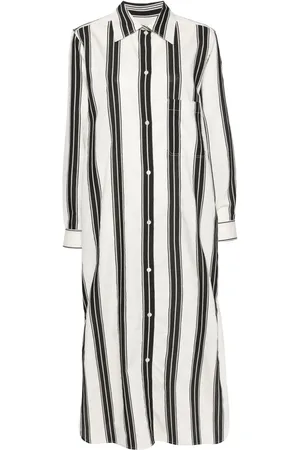 Totême Vestido camisero a rayas