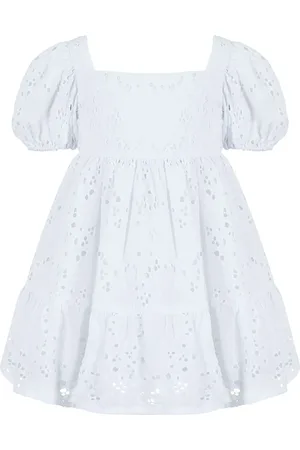 Lapin House Vestido con bordado inglés