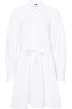 Msgm Vestido corto de tejido seersucker